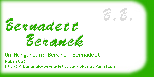 bernadett beranek business card